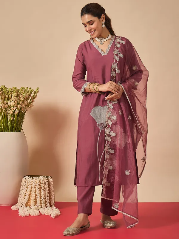 Mauve_Embroidered_Silk_Kurta_Trouser_Dupatta_Set
