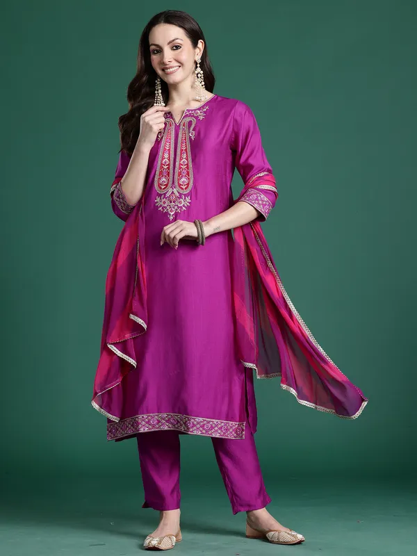 Purple_Printed_Silk_Kurta_Trouser_Dupatta_Set