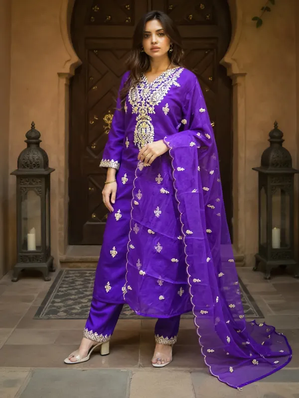 Purple_Embroidered_Silk_Kurta_Trouser_Dupatta_Set