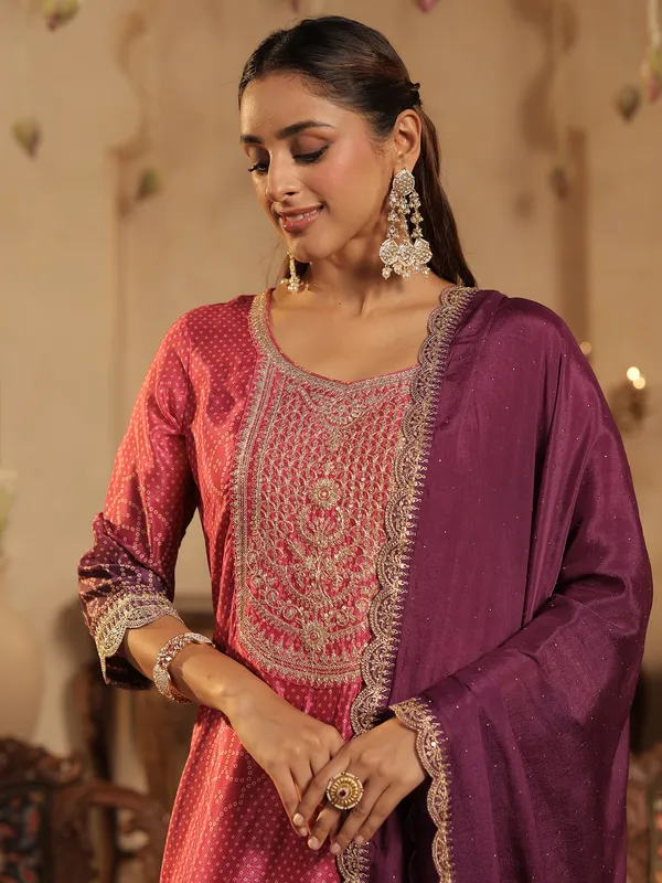 Purple_Silk_Blend_Embroidered_Kurta_Trouser_Dupatta_Set