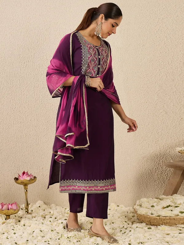 Purple_Embroidered_Straight_Kurta_Trousers_With_Dupatta_Set