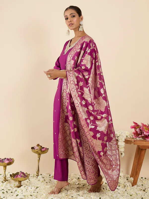 Purple_Embroidered_Straight_Kurta_Trousers_With_Dupatta_set