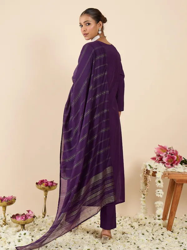Purple_Embroidered_Silk_Kurta_Trouser_Dupatta_Set