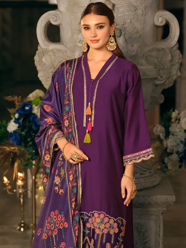 Purple_Embroidered_Silk_Blend_Kurta_Trouser_Dupatta_Set