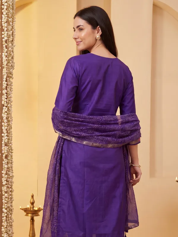 Purple_Woven_Design_Straight_Kurta_Trousers_With_Dupatta_Set