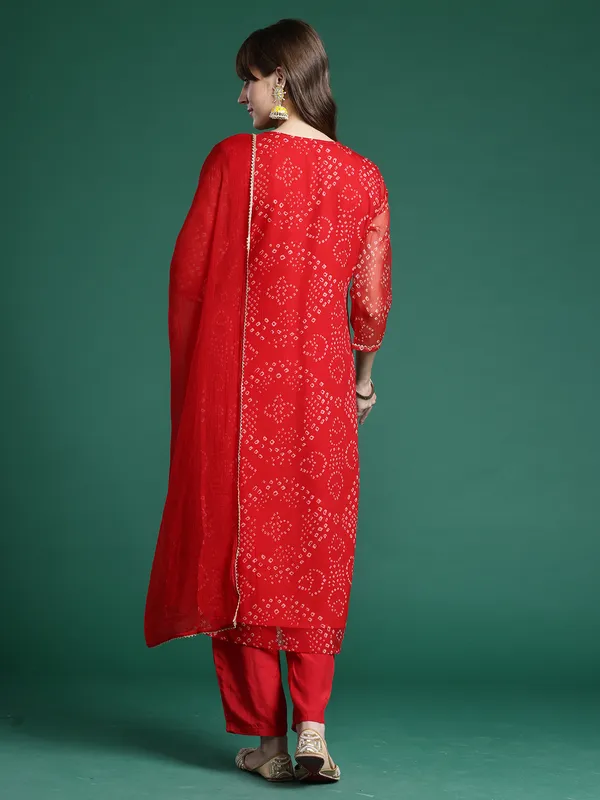 Red_Embroidered_Silk_Chiffon_Kurta_Trouser_Dupatta_Set