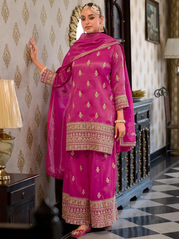 Pink_Embroidered_Silk_Kurta_Trouser_Dupatta_Set