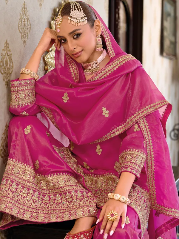 Pink_Embroidered_Silk_Kurta_Trouser_Dupatta_Set