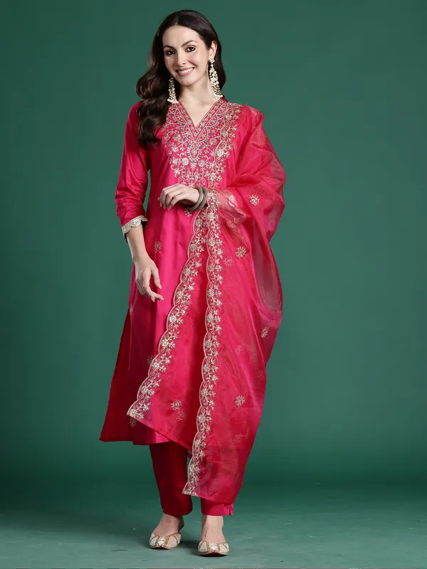 Pink_Embroidered_Straight_Kurta_Trousers_With_Dupatta_set