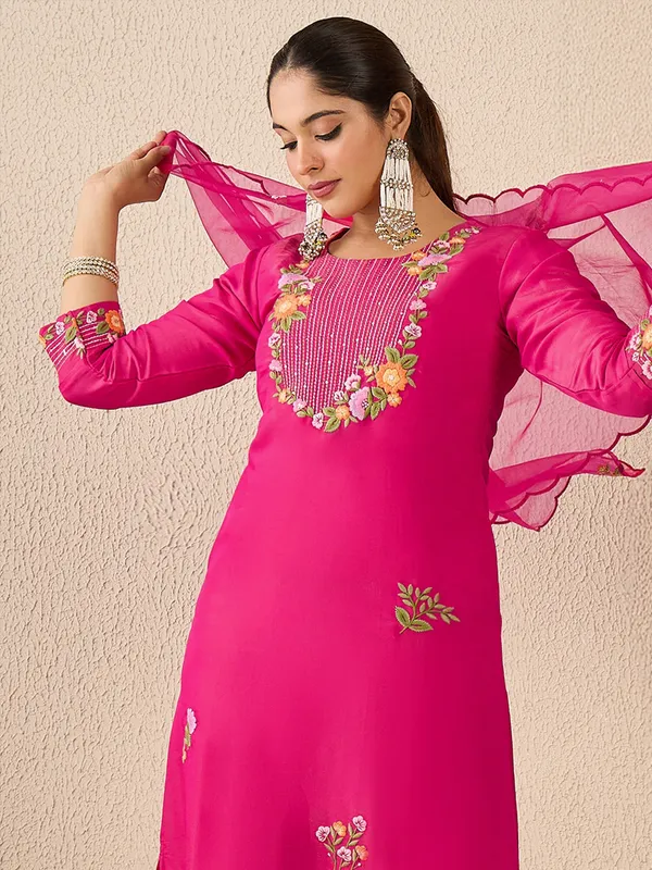 Pink_Embroidered_Silk_Kurta_Trouser_Dupatta_Set