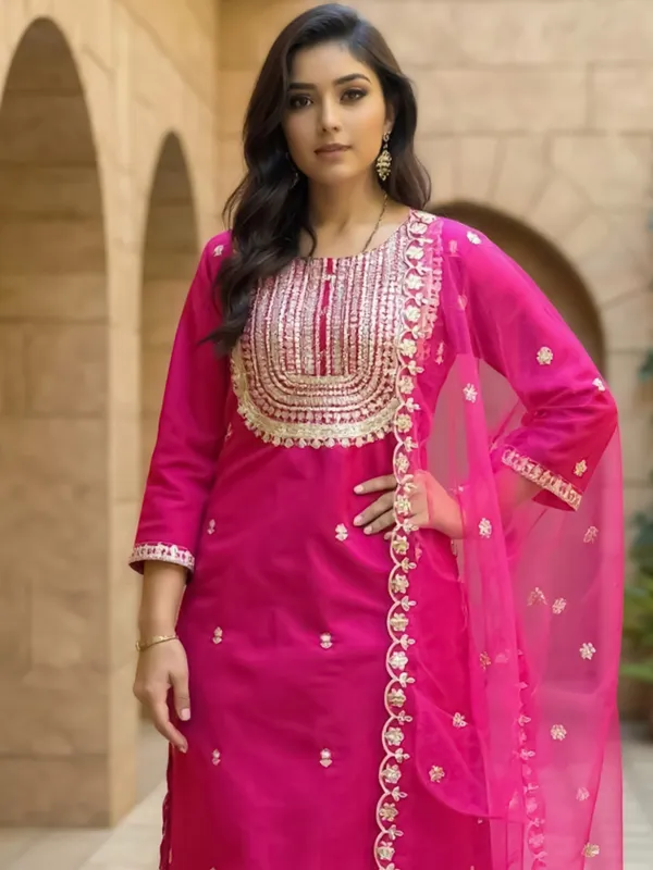 Pink_Embroidered_Silk_Kurta_Trouser_Dupatta_Set