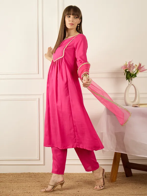 Pink_Self_Design_A-Line_Kurta_TrousersWith_Dupatta_set