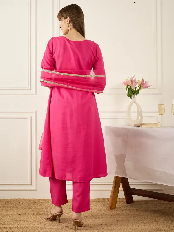 Pink_Self_Design_A-Line_Kurta_TrousersWith_Dupatta_set