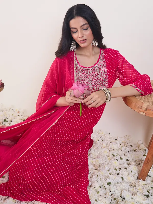 Pink_Georgette_Embroidered_Kurta_Trouser_Dupatta_Set