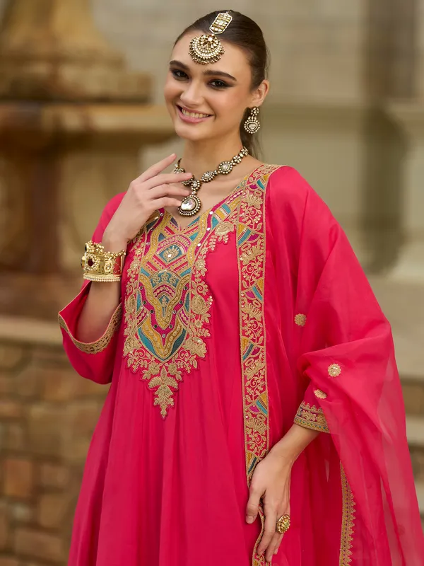 Pink_Embroidered_Silk_Kurta_Trouser_Dupatta_Set
