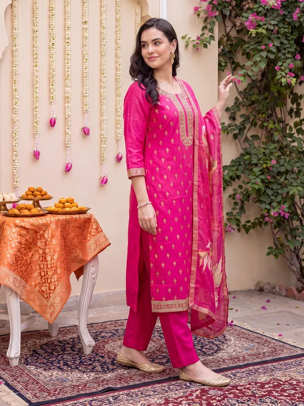 Pink_Embroidered_Straight_Kurta_Trousers_With_Dupatta_Set