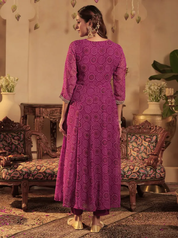Burgundy_Embroidered_Georgette_Kurta_Trouser_Dupatta_Set