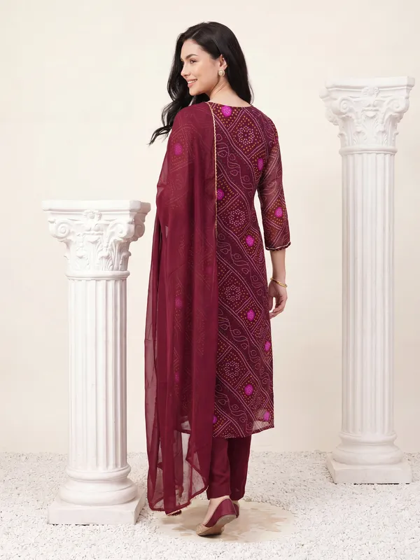 Burgundy_Embroidered_Straight_Kurta_Trousers_With_Dupatta_Set