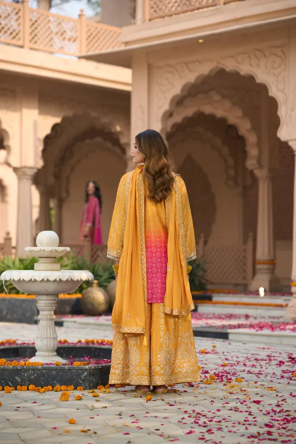 Yellow_Embroidered_Silk_Kurta_Trouser_Dupatta_Set