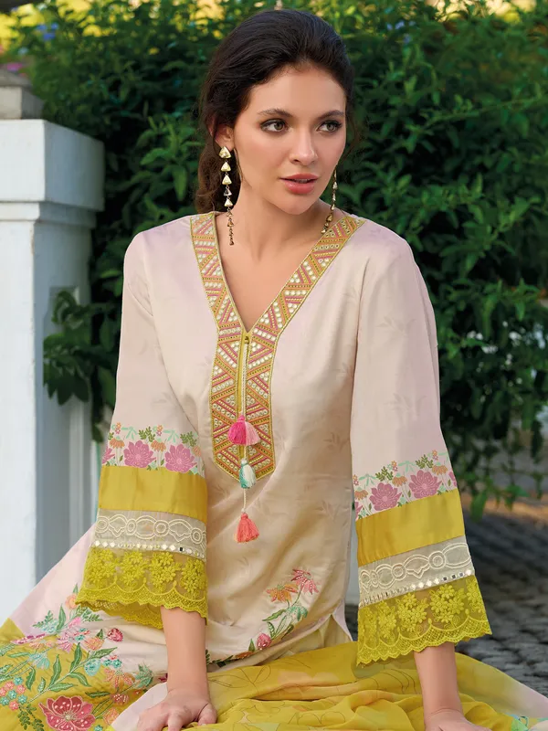 Yellow_Embroidered_Silk_Kurta_Trouser_Dupatta_Set