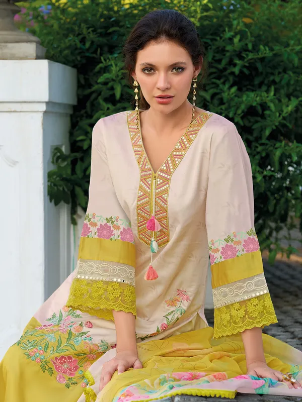 Yellow_Embroidered_Silk_Kurta_Trouser_Dupatta_Set