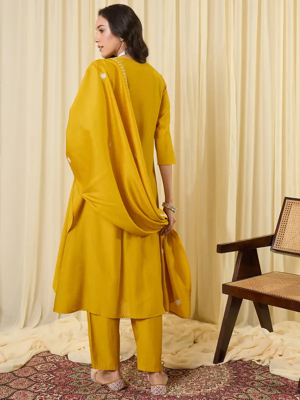 Yellow_Embroidered_Silk_Kurta_Trouser_Dupatta_Set