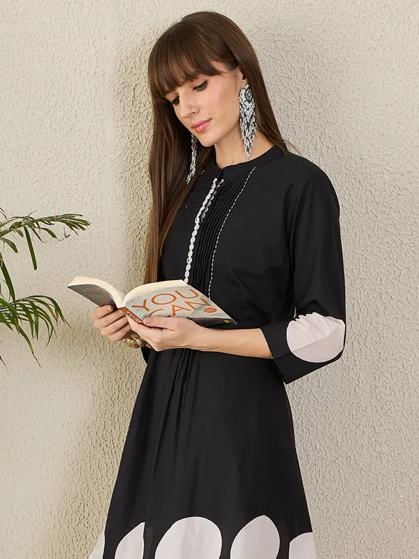 Black_Printed_Pure_Cotton_Kurta_Trouser_Set