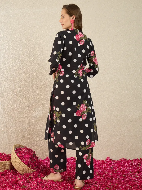 Black_Printed_Pure_Cotton_Kurta_Trouser_Set