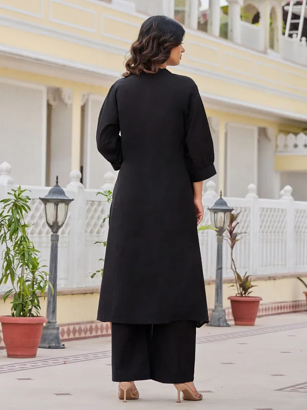 Black_Printed_Pure_Cotton_Kurta_Trouser_Set