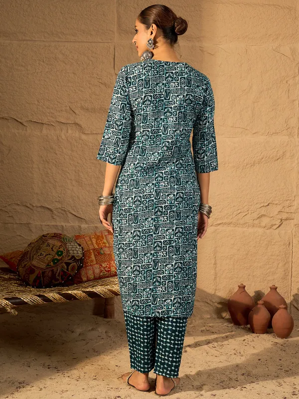 Blue_Embroidered_Pure_Cotton_Kurta_Trouser_Set