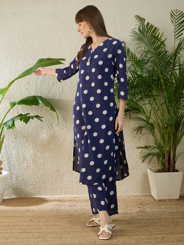 Blue_Printed_Pure_Cotton_Kurta_Trouser_Set