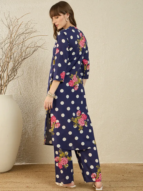 Blue_Printed_Pure_Cotton_Kurta_Trouser_Set