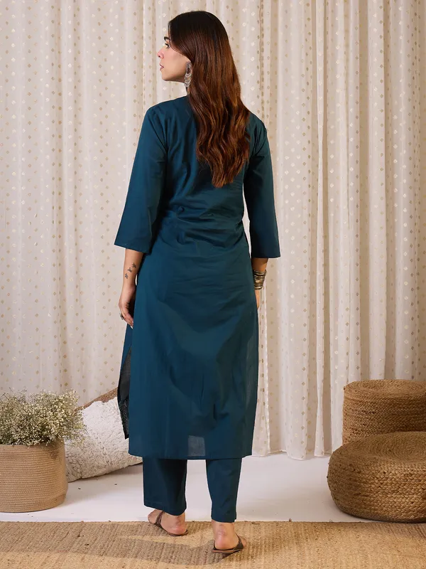 Blue_Cotton_Straight_Kurta_with_Trousers