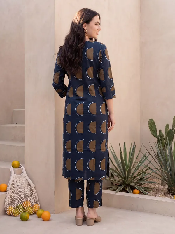 Blue_Printed_Pure_Cotton_Kurta_Trouser_Set