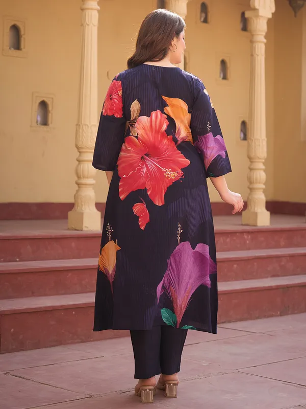 Blue_Printed_Pure_Cotton_Kurta_Trouser_Set