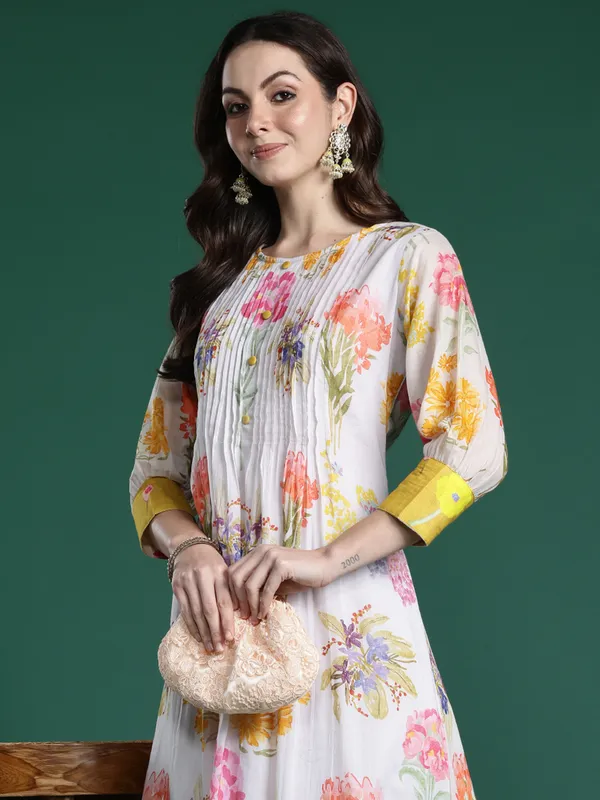 Multicolor_Printed_Pure_Cotton_Kurta_Trouser_Set