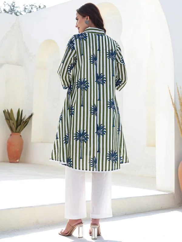 Multicolor_Printed_Pure_Cotton_Kurta_Trouser_Set