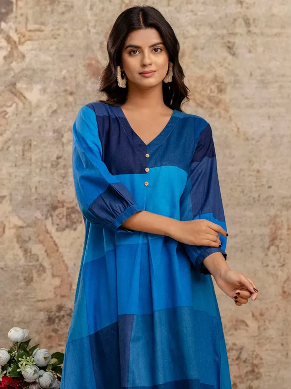 Multicolor_Printed_Pure_Cotton_Kurta_Trouser_Set
