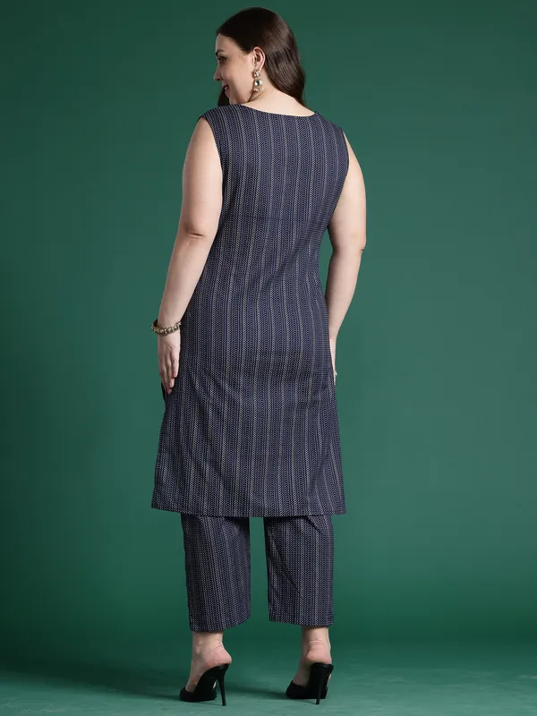 Navy_Blue_Printed_Pure_Cotton_Kurta_Trouser_Set