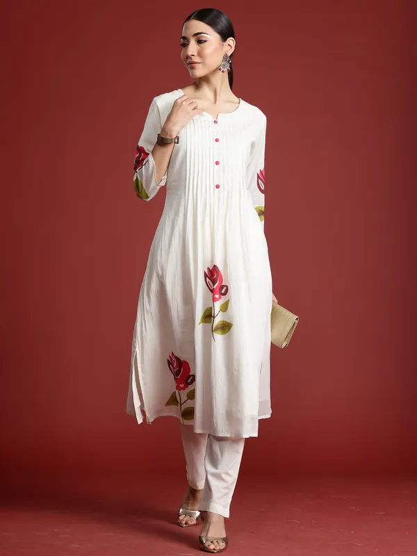 Off_White_Printed_Pure_Cotton_Kurta_Trouser_Set