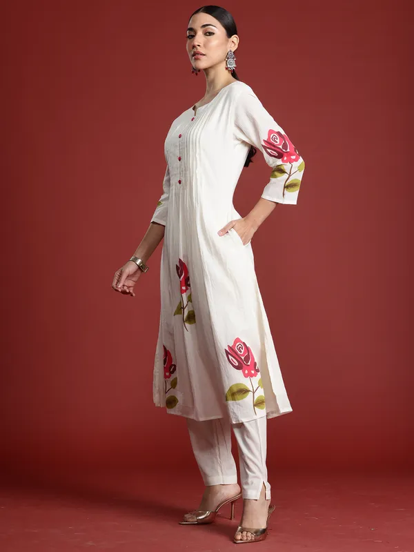 Off_White_Printed_Pure_Cotton_Kurta_Trouser_Set