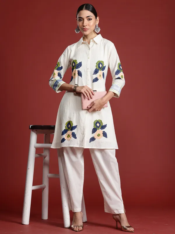 Off_White_Printed_Pure_Cotton_Kurta_Trouser_Set