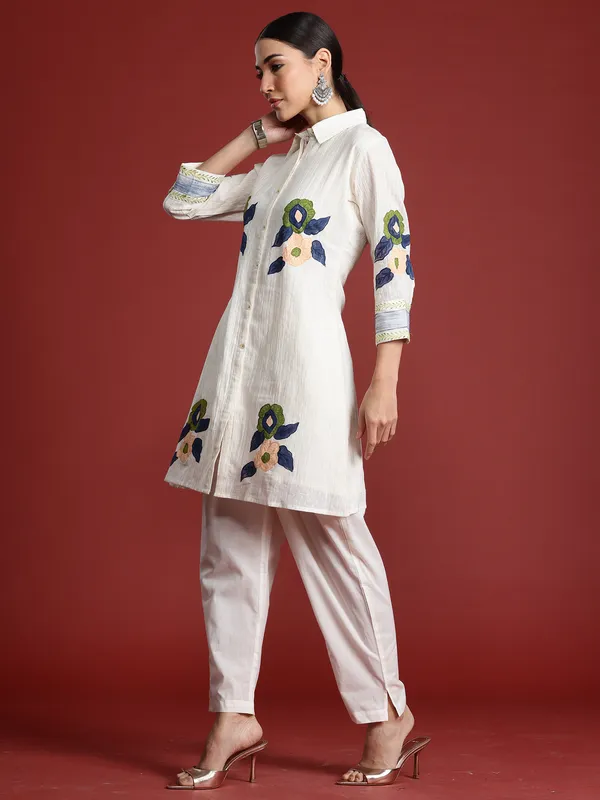 Off_White_Printed_Pure_Cotton_Kurta_Trouser_Set