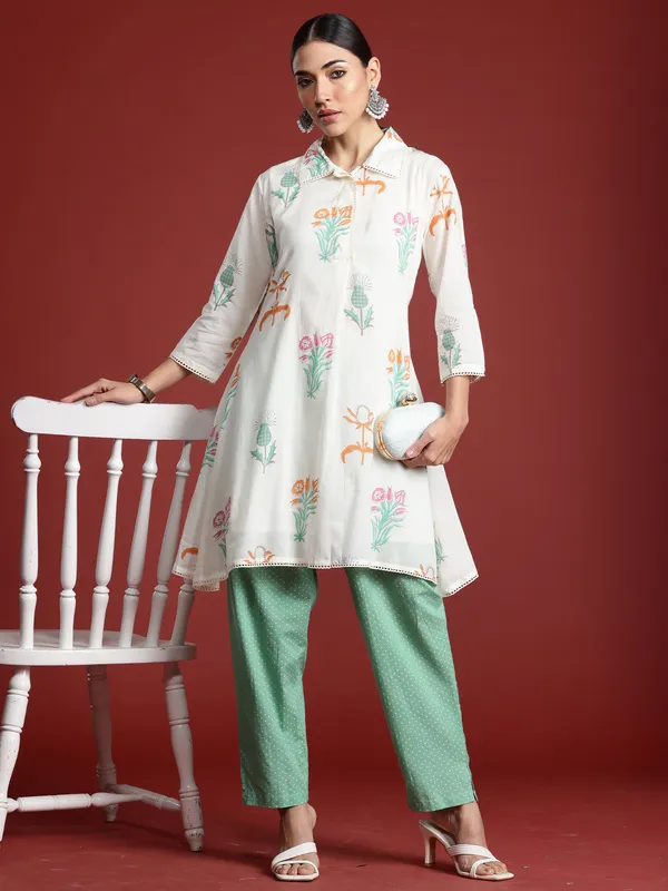 Off_White_Printed_Pure_Cotton_Kurta_Trouser_Set
