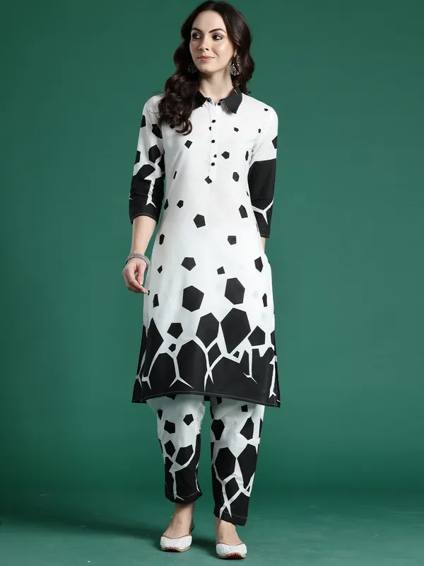 Off_White_Printed_Pure_Cotton_Kurta_Trouser_Set