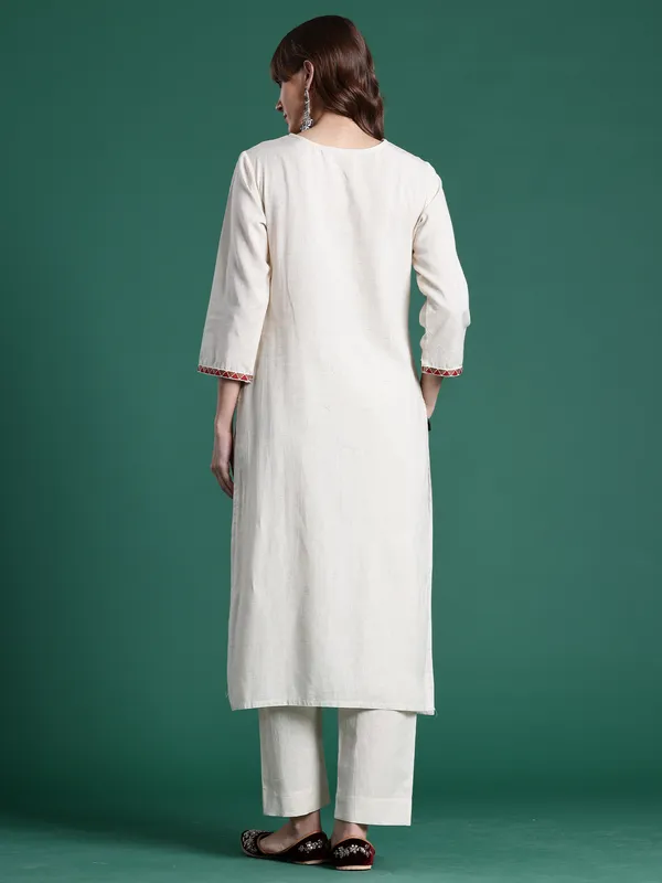 Off_White_Embroidered_Pure_Cotton_Kurta_Trouser_Set