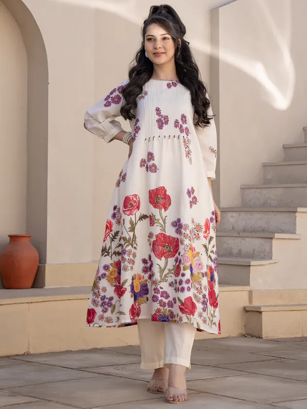 Off_White_Printed_Pure_Cotton_Kurta_Trouser_Set