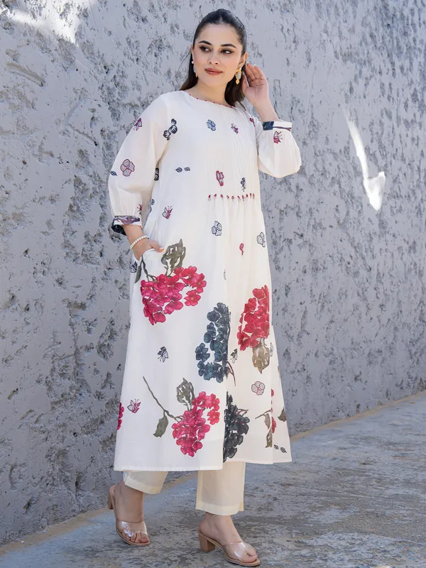 Off_White_Printed_Pure_Cotton_Kurta_Trouser_Set