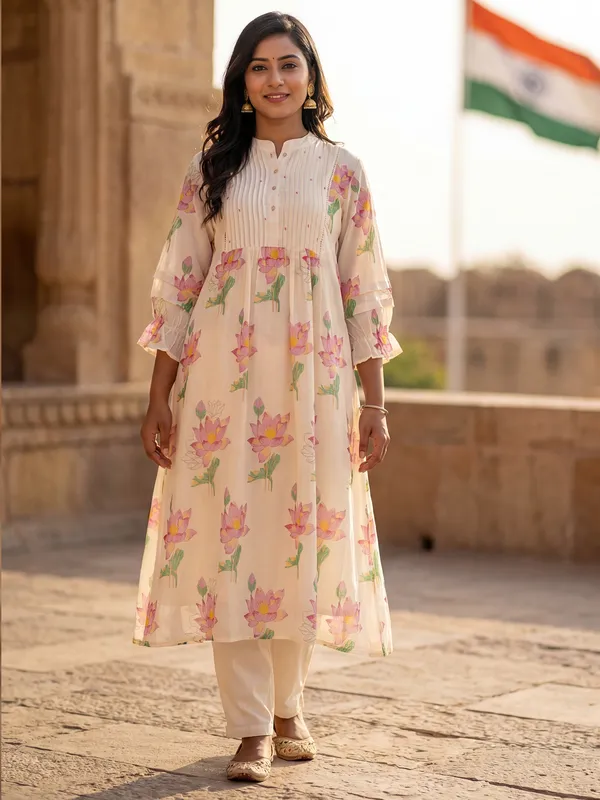 Off_White_Printed_Pure_Cotton_Kurta_Trouser_Set