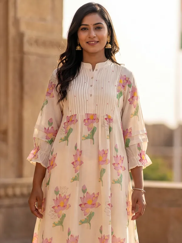 Off_White_Printed_Pure_Cotton_Kurta_Trouser_Set